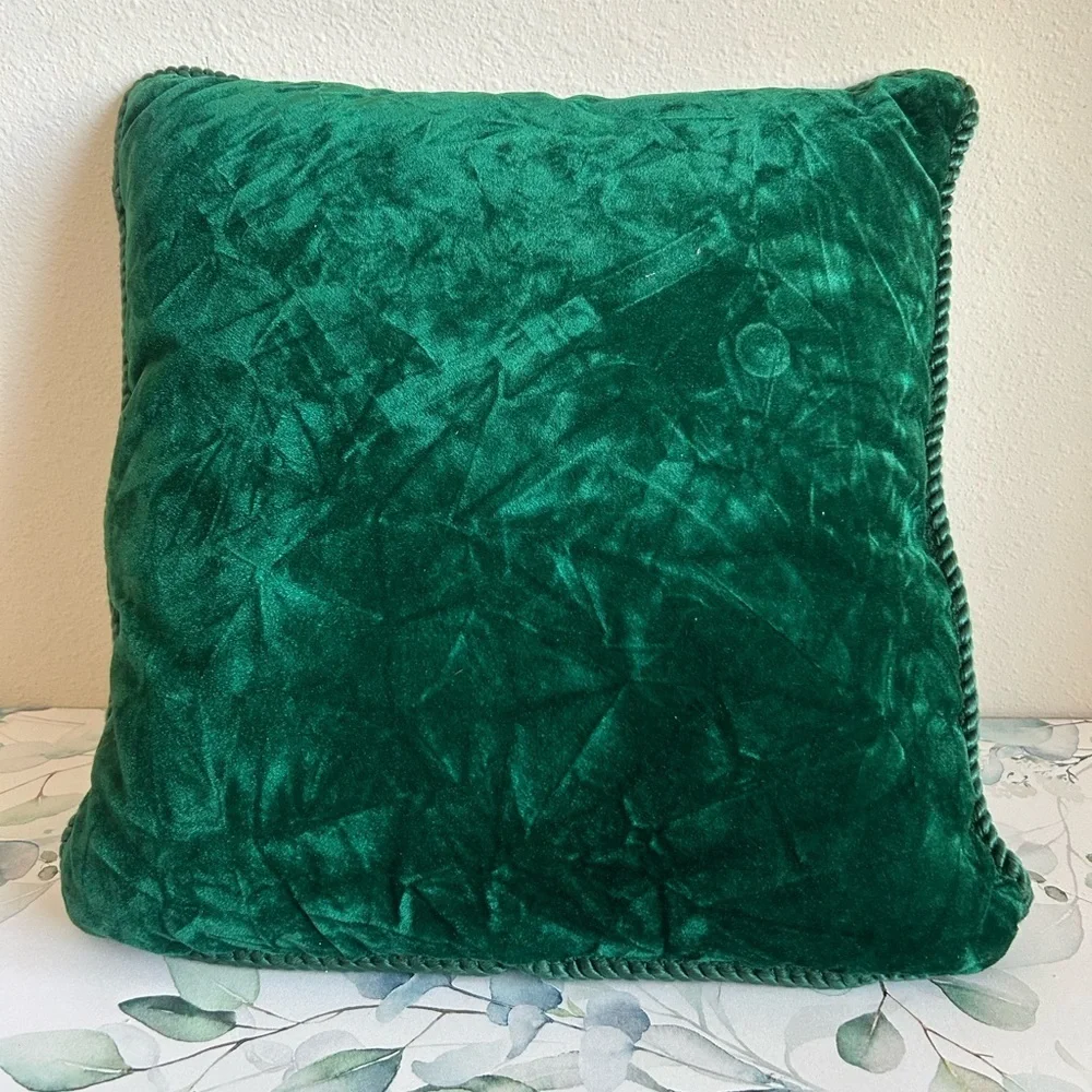 Vintage Holiday Throw Pillow with Christmas Design